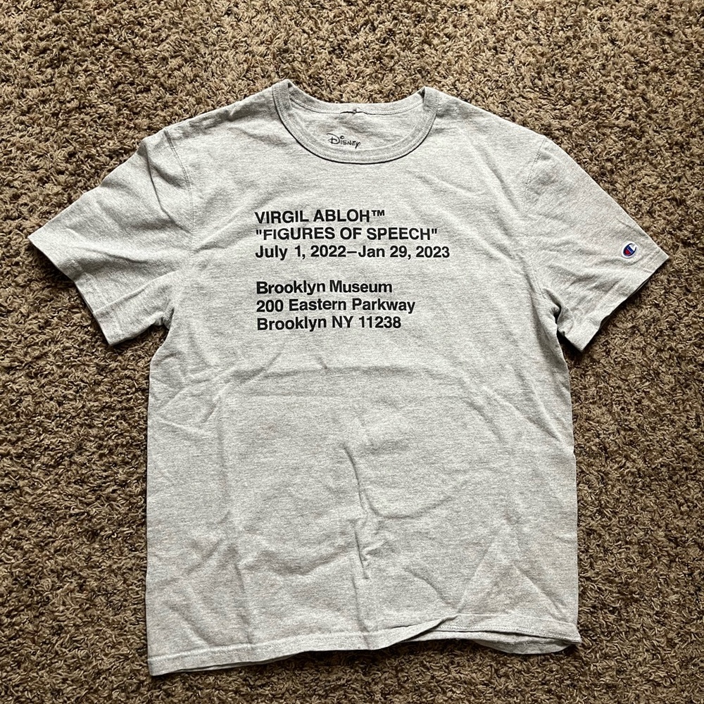 Virgil Abloh x Disney x Brooklyn Museum figures of speech shirt